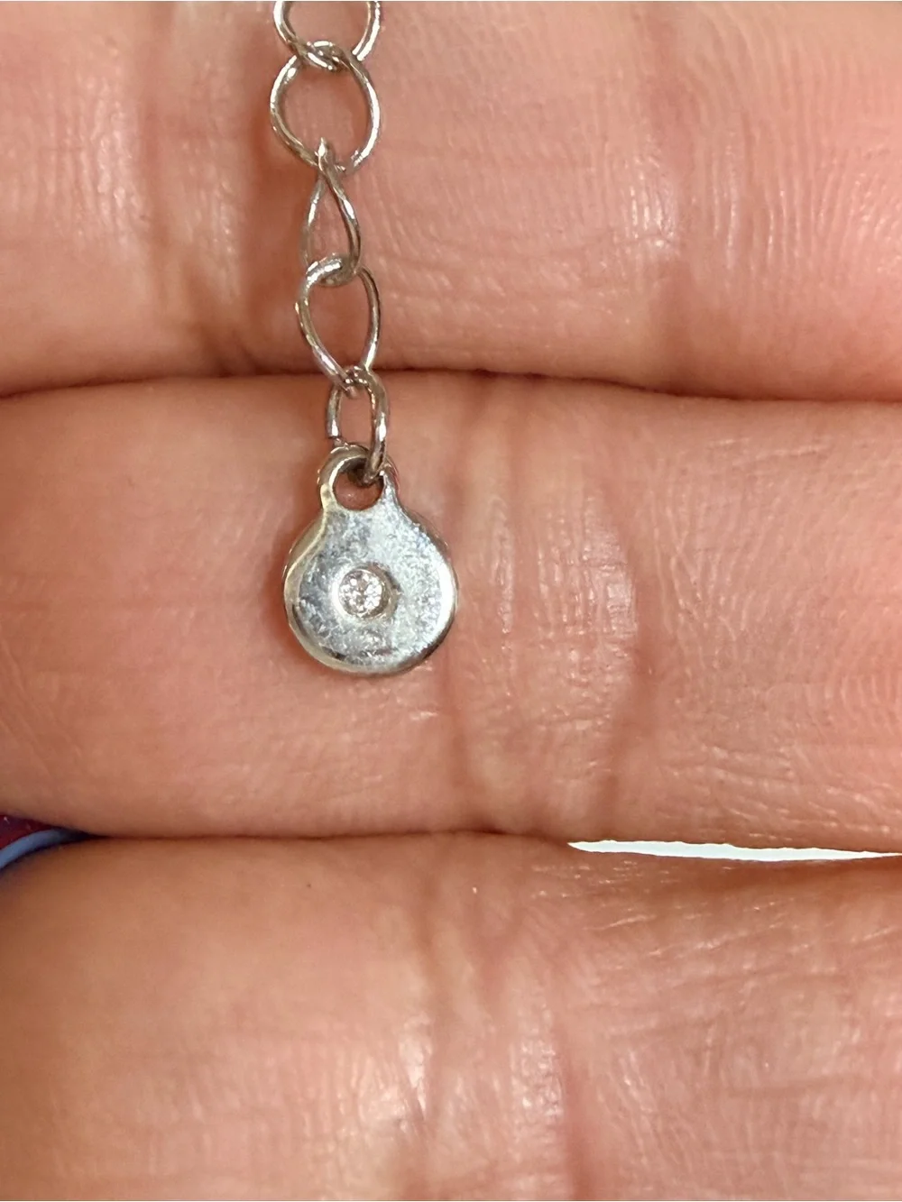 Children’s Minimal Silver Cable Chain Necklace 15’- Star & Circle Pendant